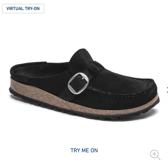 Women’s Birkenstock Buckley suede leather black mules loafers size 6 NWT - Picture 3 of 8